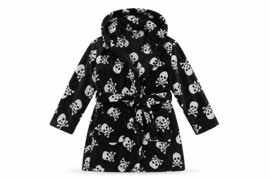 Bluezo Boys Black    Gown Size 5-6 Years  - Skull & Crossbone Print
