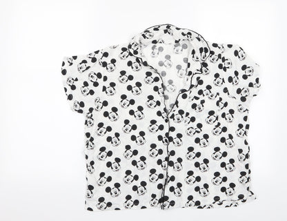 Love to Loun Womens White Animal Print   Pyjama Top Size M  - Minnie Mouse