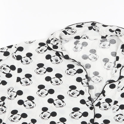 Love to Loun Womens White Animal Print   Pyjama Top Size M  - Minnie Mouse