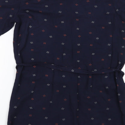 La Redoute  Girls Blue Geometric  Shirt Dress  Size 10 Years