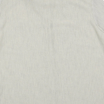 Mens UK Size XL ELVI Beige  Button-Up Short Sleeve Casual Shirt