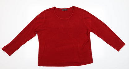 Womens UK Size L Bonmar Red Pullover Jumper