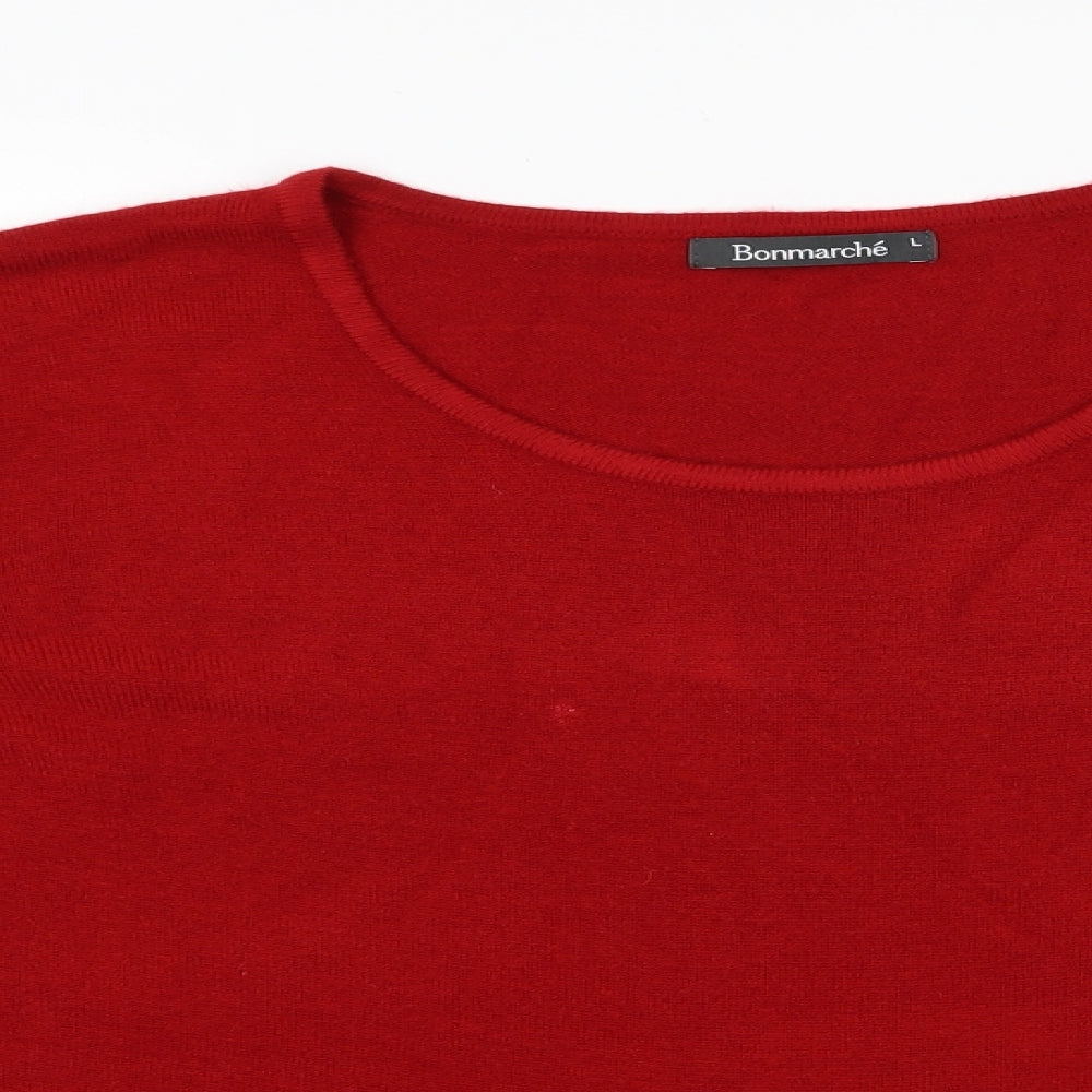 Womens UK Size L Bonmar Red Pullover Jumper
