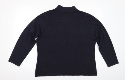 Womens UK Size L Bonmar Blue Pullover Jumper