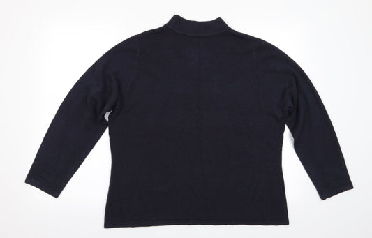 Womens UK Size L Bonmar Blue Pullover Jumper