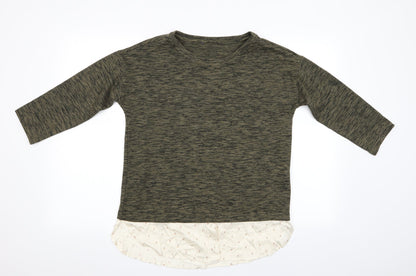 Womens UK Size 10 Marks Green Pullover Jumper