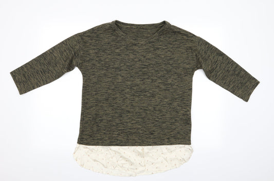 Womens UK Size 10 Marks Green Pullover Jumper
