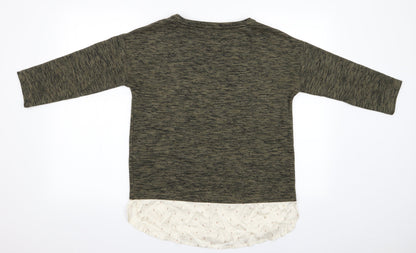 Womens UK Size 10 Marks Green Pullover Jumper