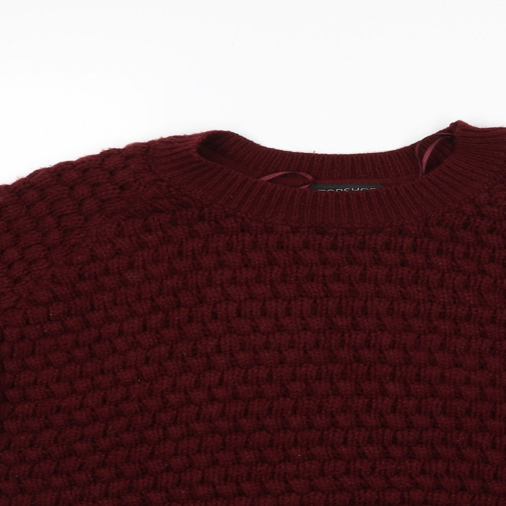Womens UK Size 6 Topshop Brown Pullover Jumper