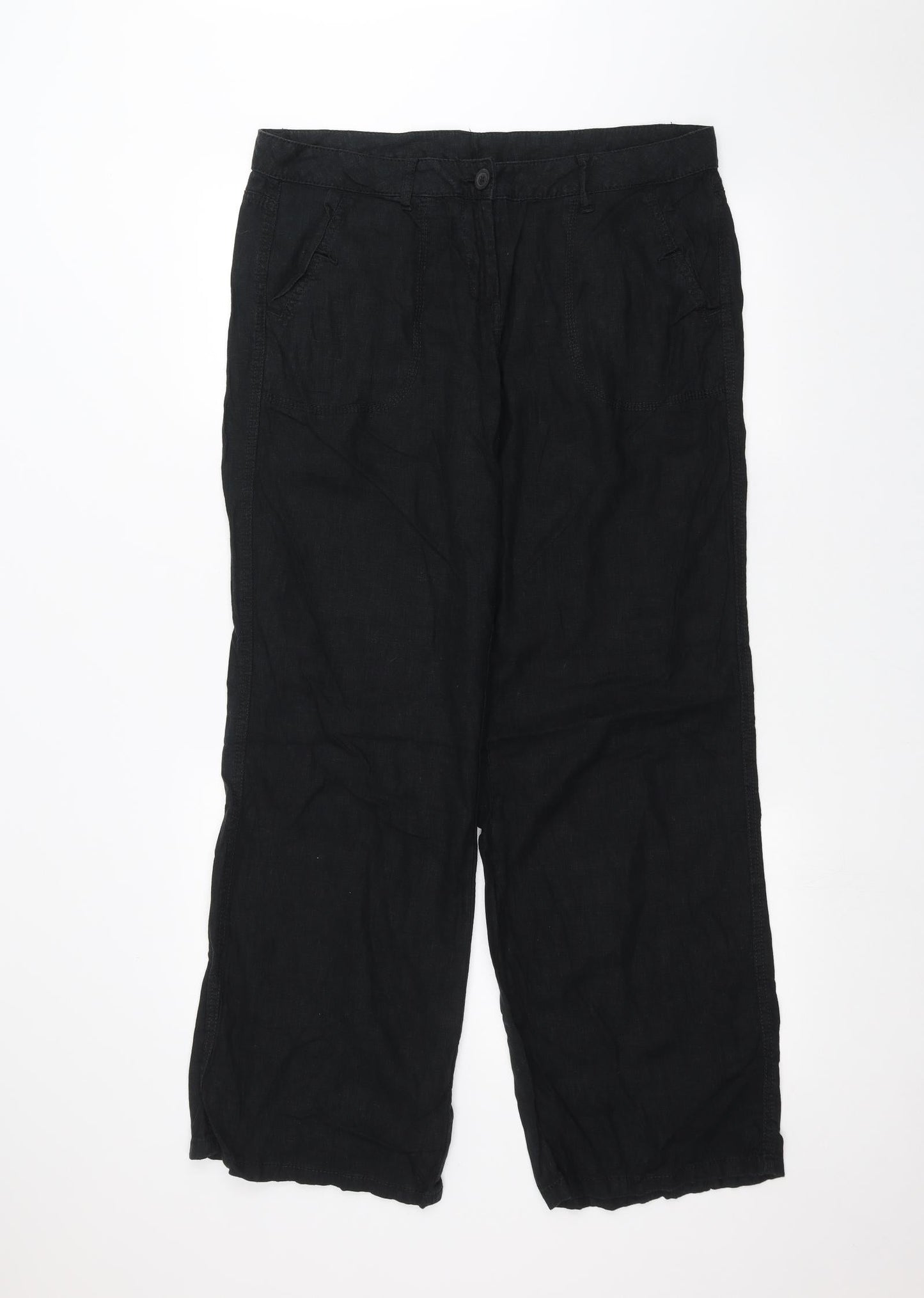 Womens UK Size 36 in Preworn Regular Fit  Black Trousers