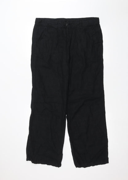 Womens UK Size 36 in Preworn Regular Fit  Black Trousers