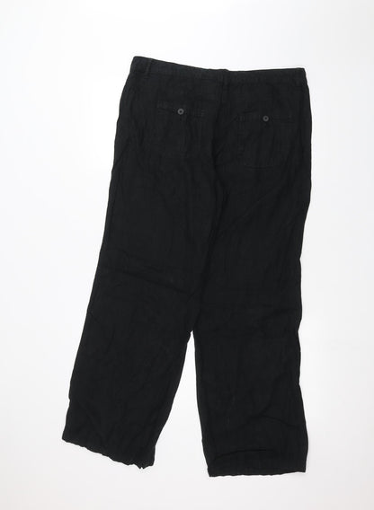 Womens UK Size 36 in Preworn Regular Fit  Black Trousers