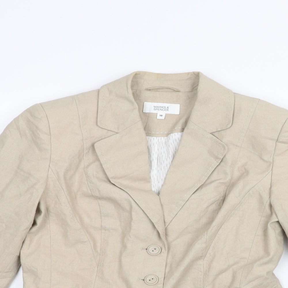 Womens UK Size 10 Marks and Spencer Beige Jacket