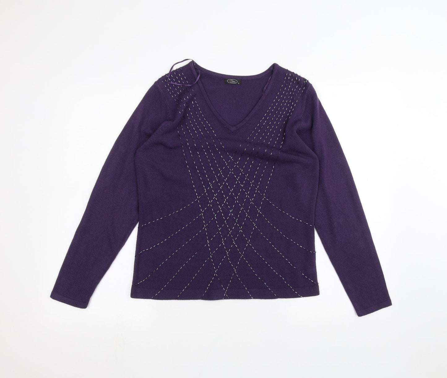 Womens UK Size S BM Purple Pullover Jumper