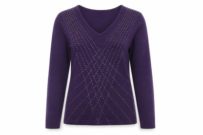 Bonmarché Womens Purple Pullover Jumper Size S