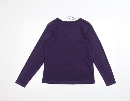 Womens UK Size S BM Purple Pullover Jumper