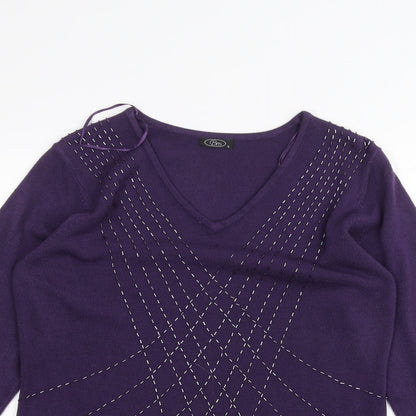 Womens UK Size S BM Purple Pullover Jumper