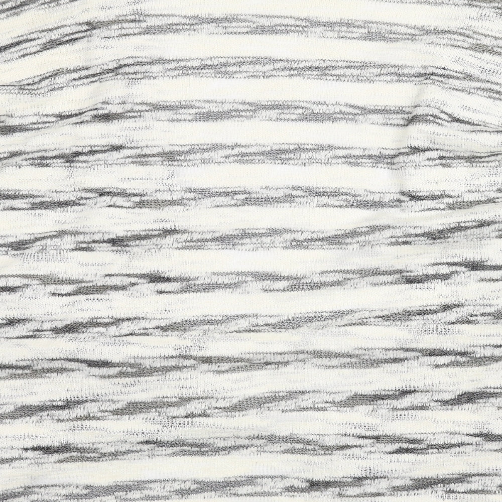 Atmosphere Womens White Striped  Cardigan Jumper Size L