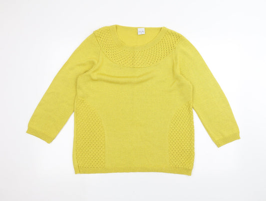Stack shop Womens Yellow   Pullover Jumper Size M