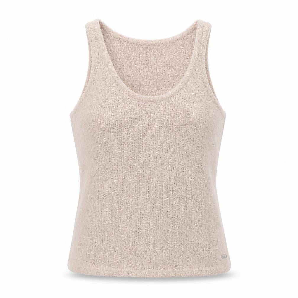 Womens UK Size S F&F Beige Basic Tank