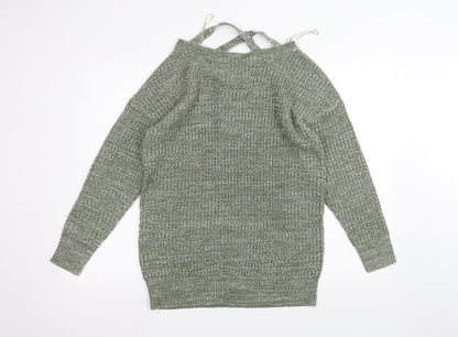 Womens UK Size M PEP&co Green Pullover Jumper