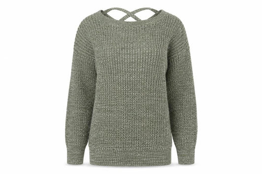 Womens UK Size M PEP&co Green Pullover Jumper
