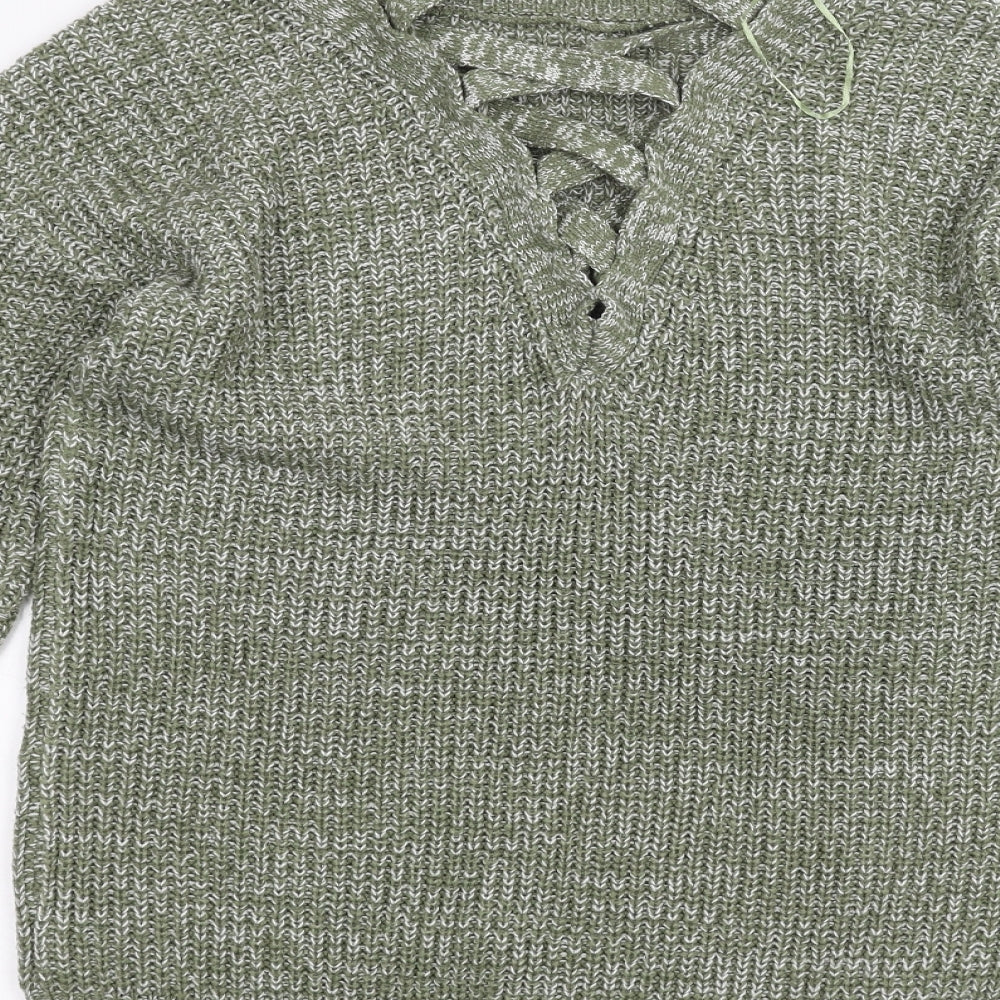 Womens UK Size M PEP&co Green Pullover Jumper