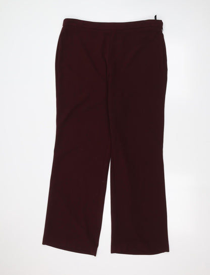 Womens UK Size 16 Marks and Spencer Regular Fit  Red Trousers