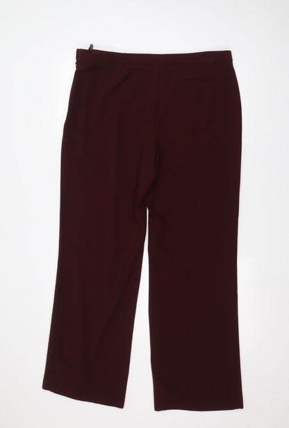Womens UK Size 16 Marks and Spencer Regular Fit  Red Trousers