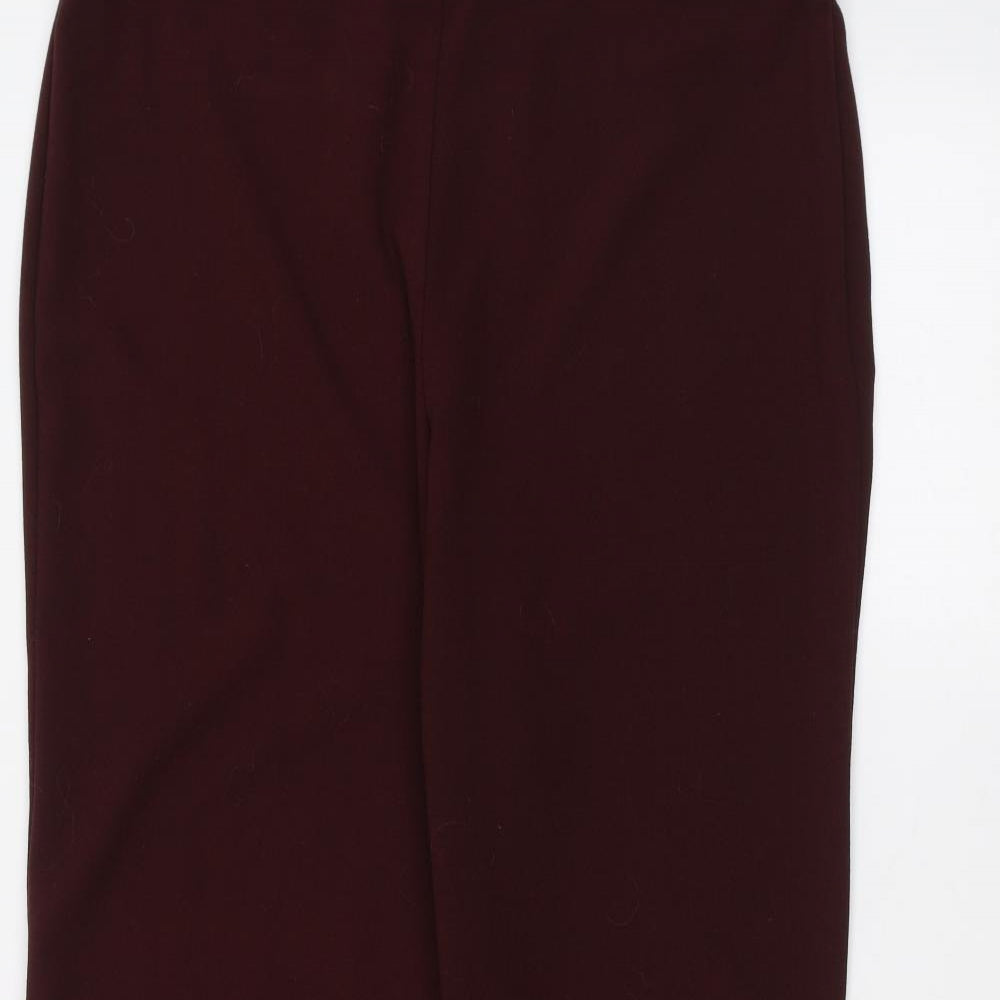Womens UK Size 16 Marks and Spencer Regular Fit  Red Trousers