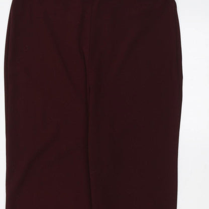 Womens UK Size 16 Marks and Spencer Regular Fit  Red Trousers