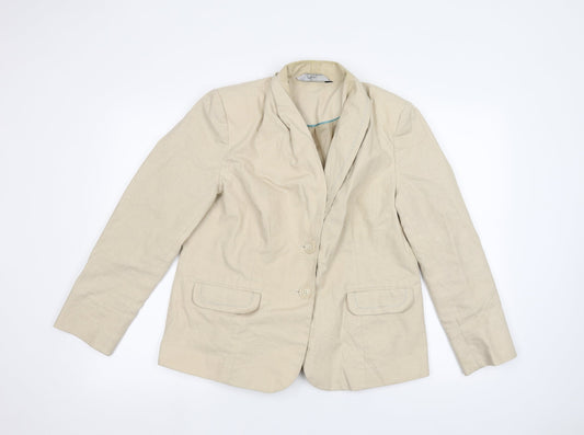 BM Womens Beige   Jacket  Size 16