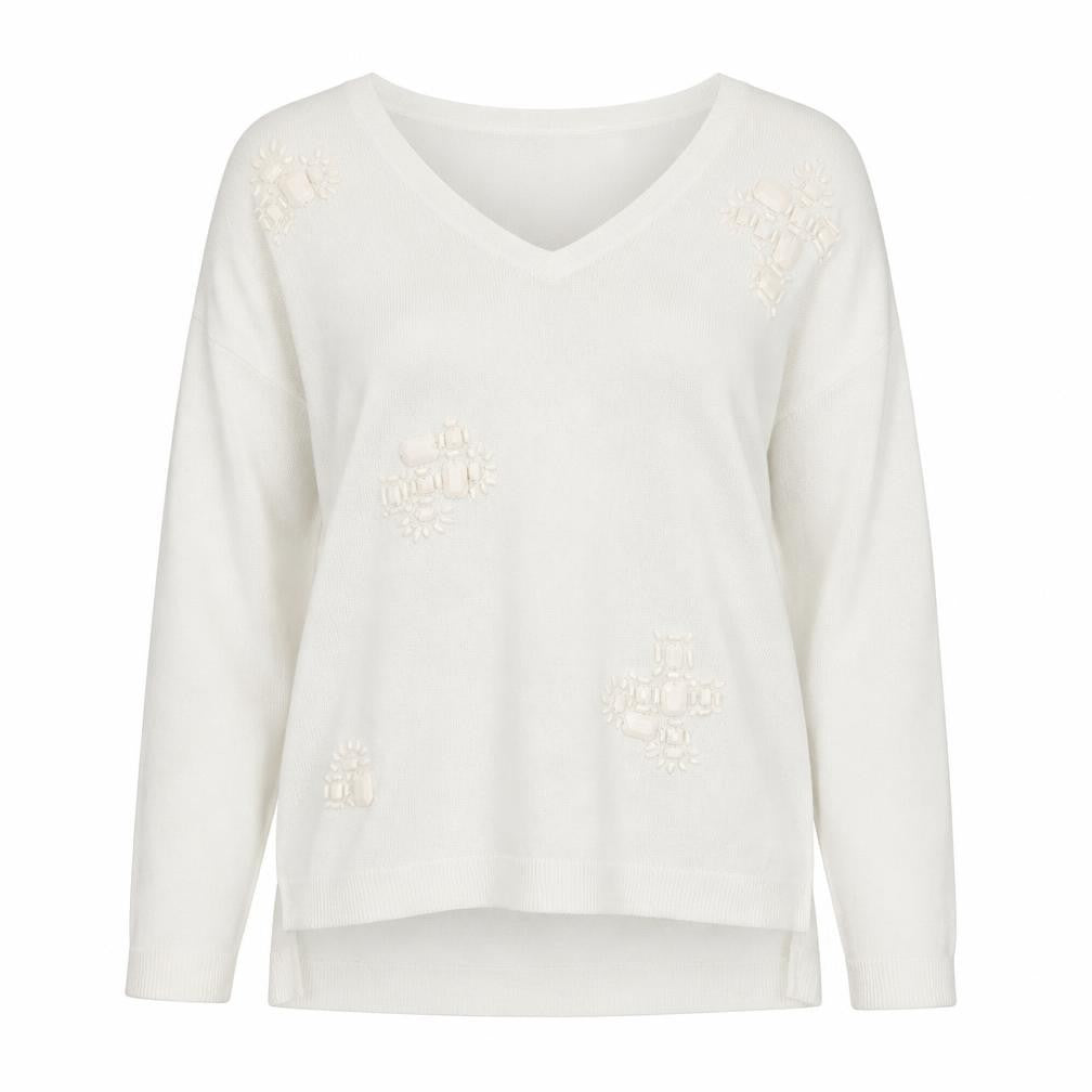 Womens UK Size 8 NEXT White Pullover Jumper