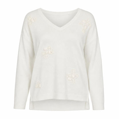 Womens UK Size 8 NEXT White Pullover Jumper
