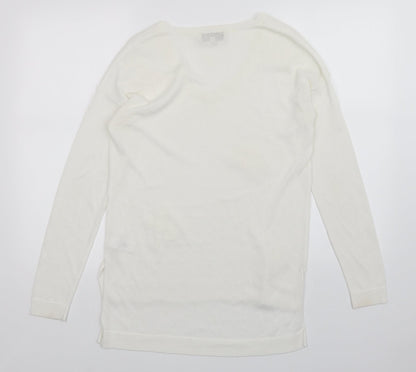 Womens UK Size 8 NEXT White Pullover Jumper