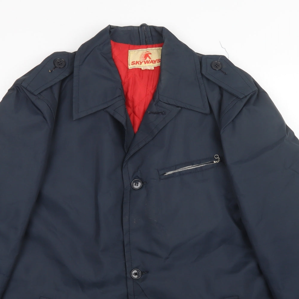 Mens UK Size S skyways Blue Rain Coat