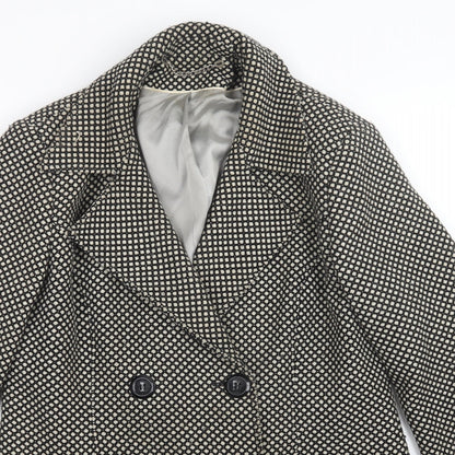 Berkertex Womens Multicoloured Polka Dot  Overcoat Coatigan Size 14