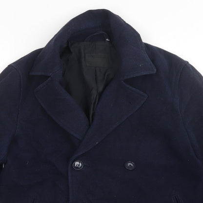 Womens UK Size S ASOS Blue Overcoat