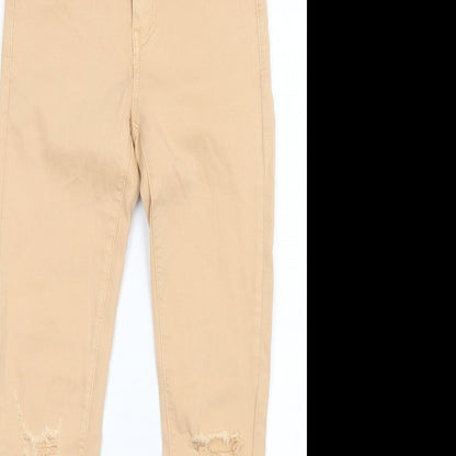 Womens UK Size XS Lexxury Regular Fit Skinny Brown Jeans