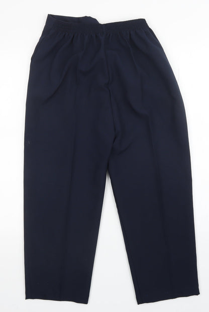 Womens UK Size 14 Preworn Regular Fit  Blue Trousers