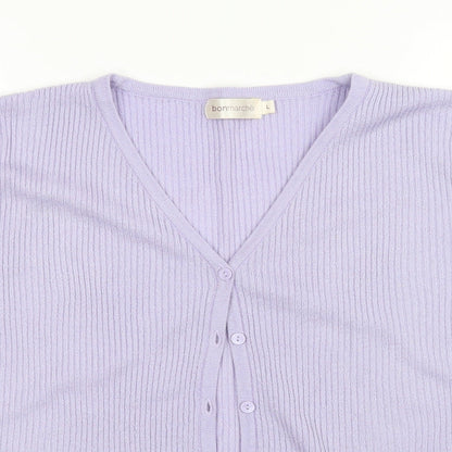 Womens UK Size L Bonmarché Purple Cardigan Jumper
