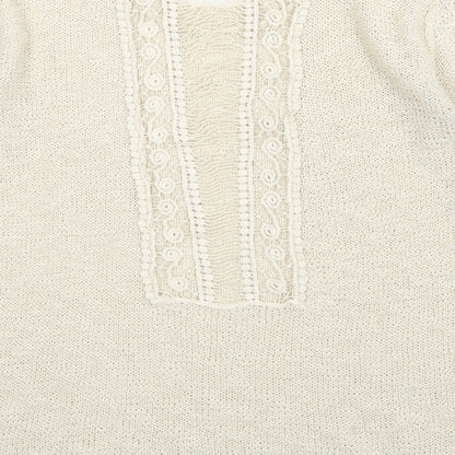Womens UK Size S Poof Beige Pullover Jumper