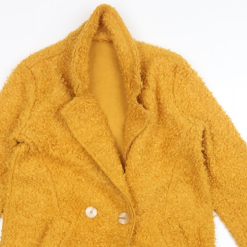 Womens UK Size  Preworn Yellow Overcoat