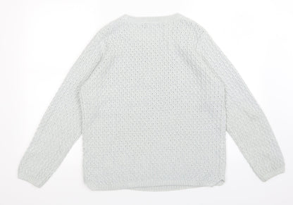 Isle Womens Grey   Pullover Jumper Size S