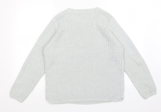 Isle Womens Grey   Pullover Jumper Size S