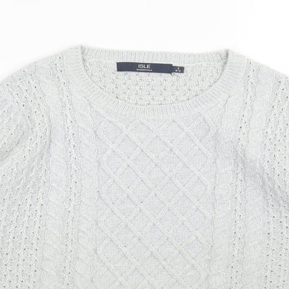 Isle Womens Grey   Pullover Jumper Size S