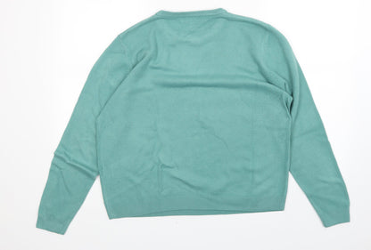 Womens UK Size 14 pure & Natural Green Pullover Jumper