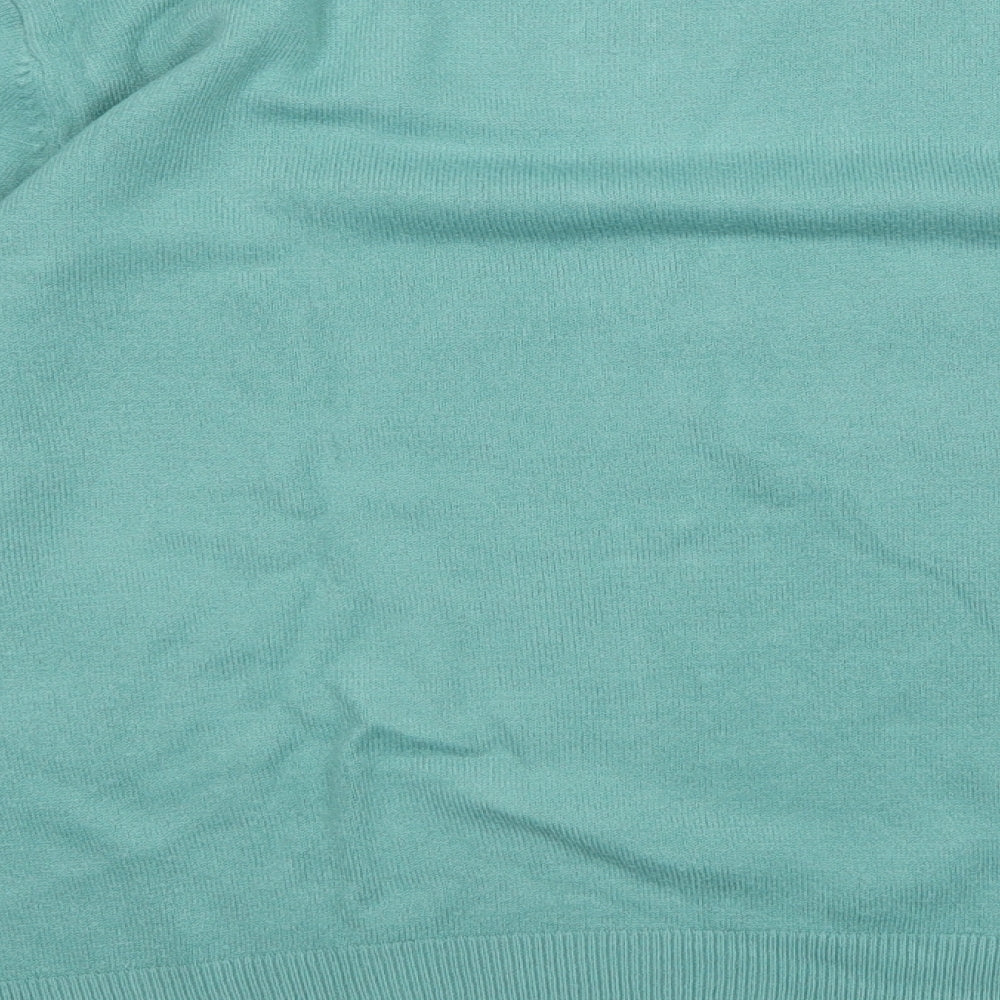 Womens UK Size 14 pure & Natural Green Pullover Jumper