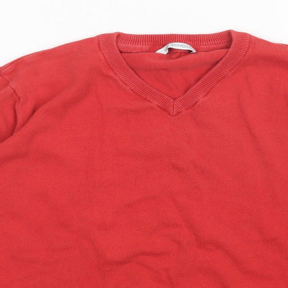 M&S Boys Red   Pullover Jumper Size 15-16 Years