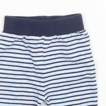 Earlydays Boys Blue Striped  Sweatpants Trousers Size 3-6 Months